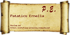 Patatics Ernella névjegykártya